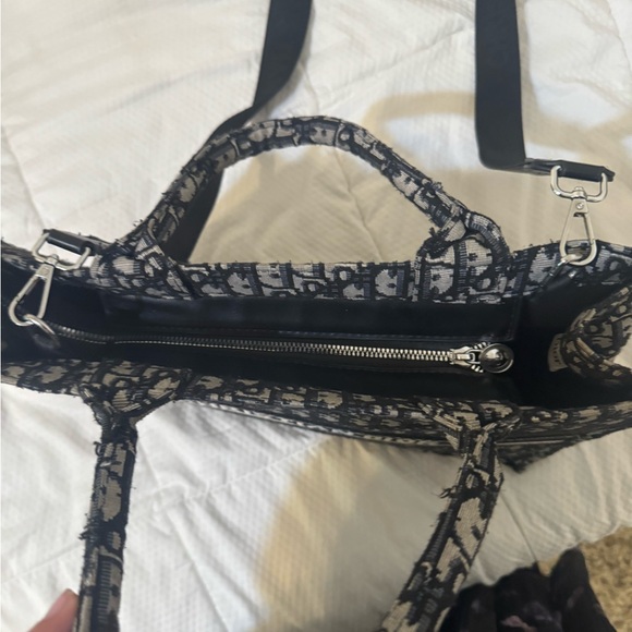 Monogram Patterned Fabric Tote - Picture 4 of 5